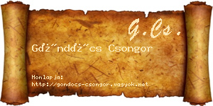 Göndöcs Csongor névjegykártya
